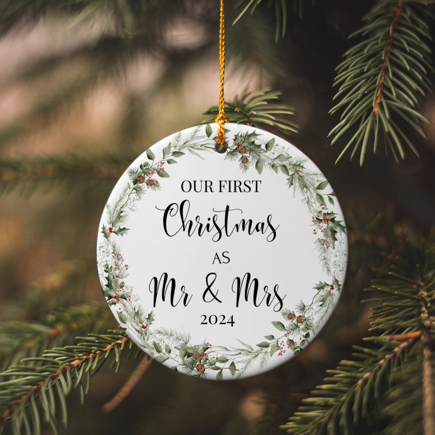 Our First Christmas As Mr and Mrs Ornament
