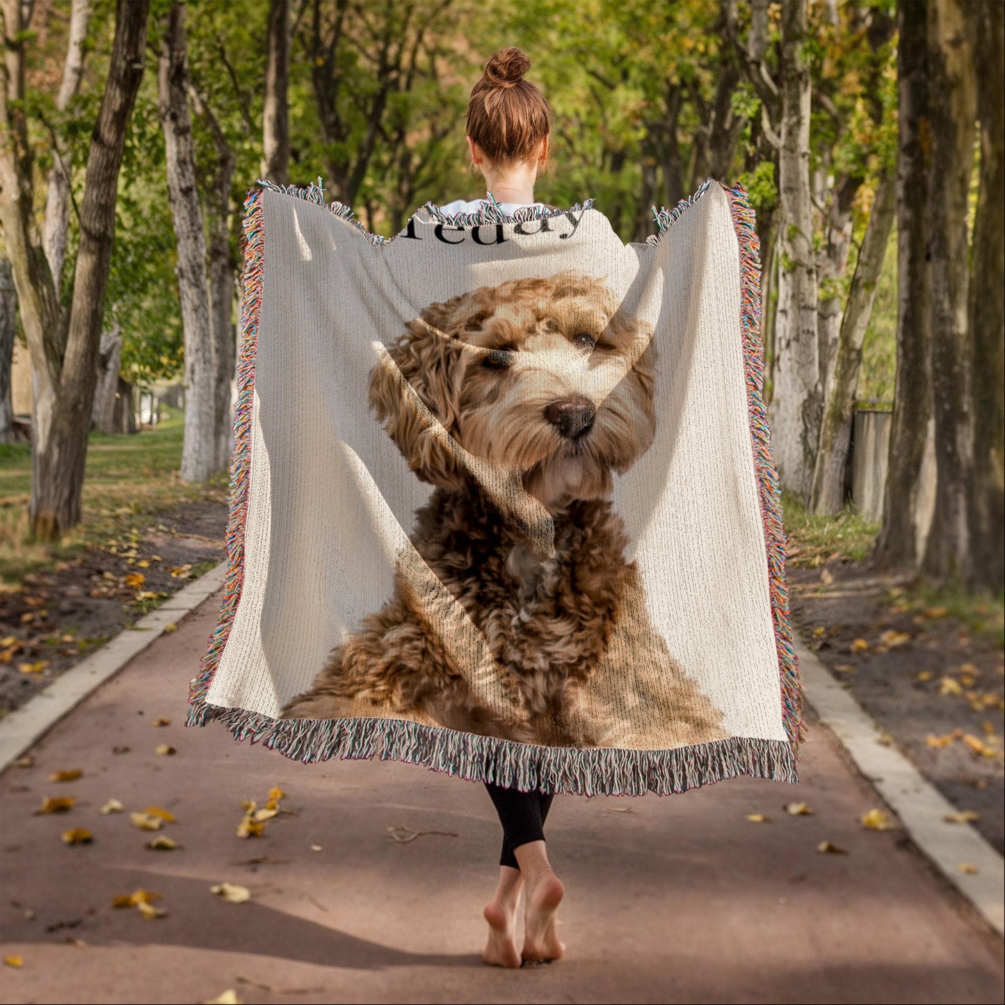 Personalized Pet Photo Woven Blanket – Custom Dog or Cat Heirloom Throw, Made in USA