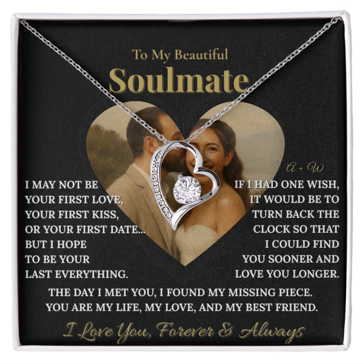 To My Beautiful Soulmate – Personalized Romantic Photo & Necklace Gift