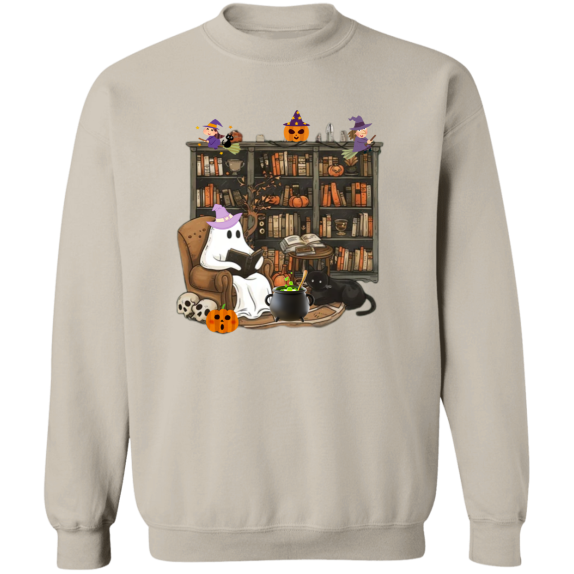 Boo-tiful Halloween Ghost Reading Sweatshirt| Hoodie