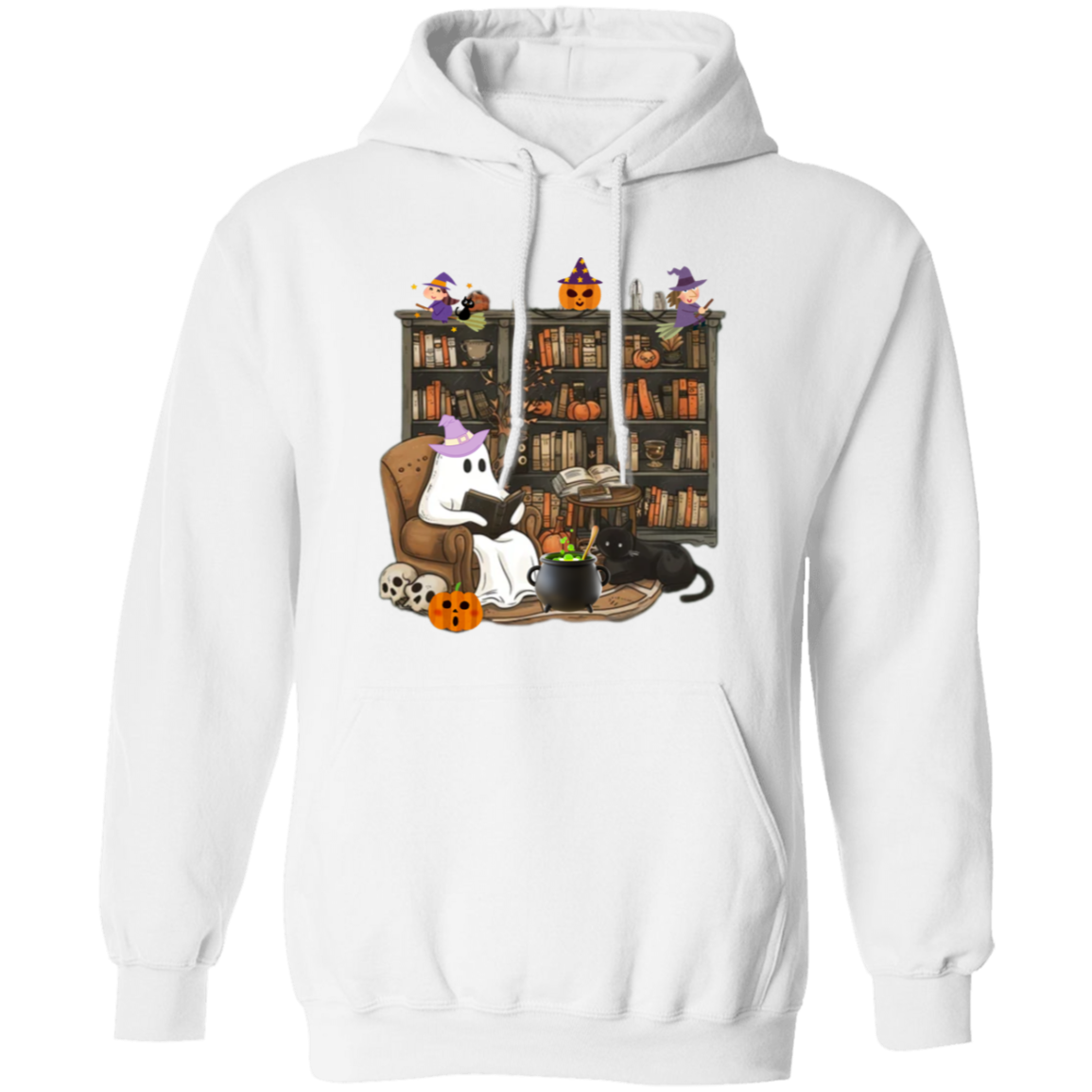 Boo-tiful Halloween Ghost Reading Sweatshirt| Hoodie