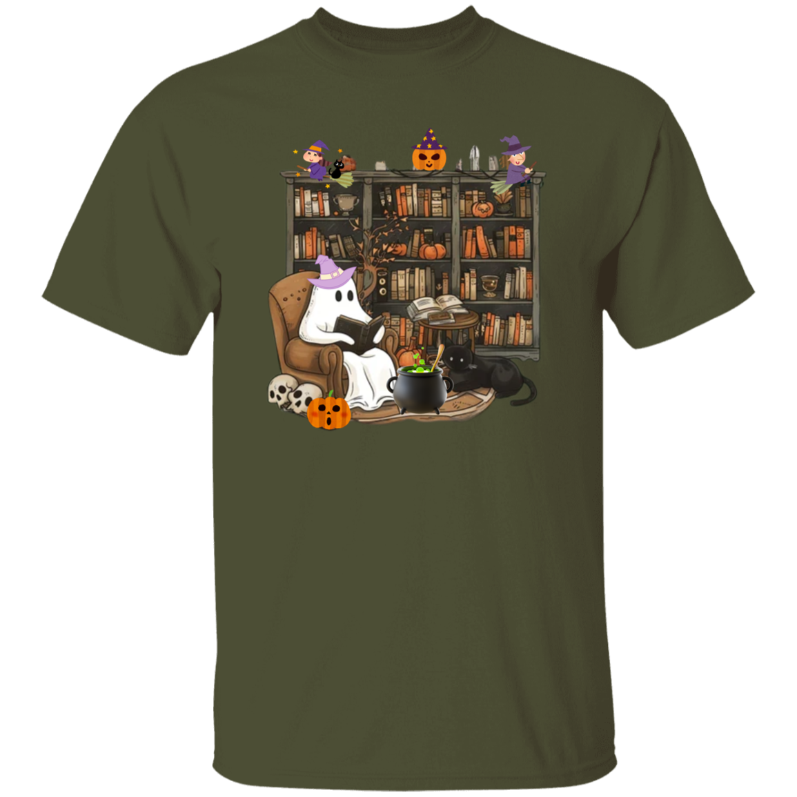 Boo-tiful Halloween Ghost Reading T-SHIRT