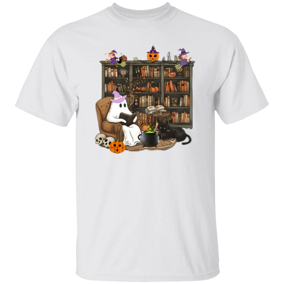 Boo-tiful Halloween Ghost Reading T-SHIRT
