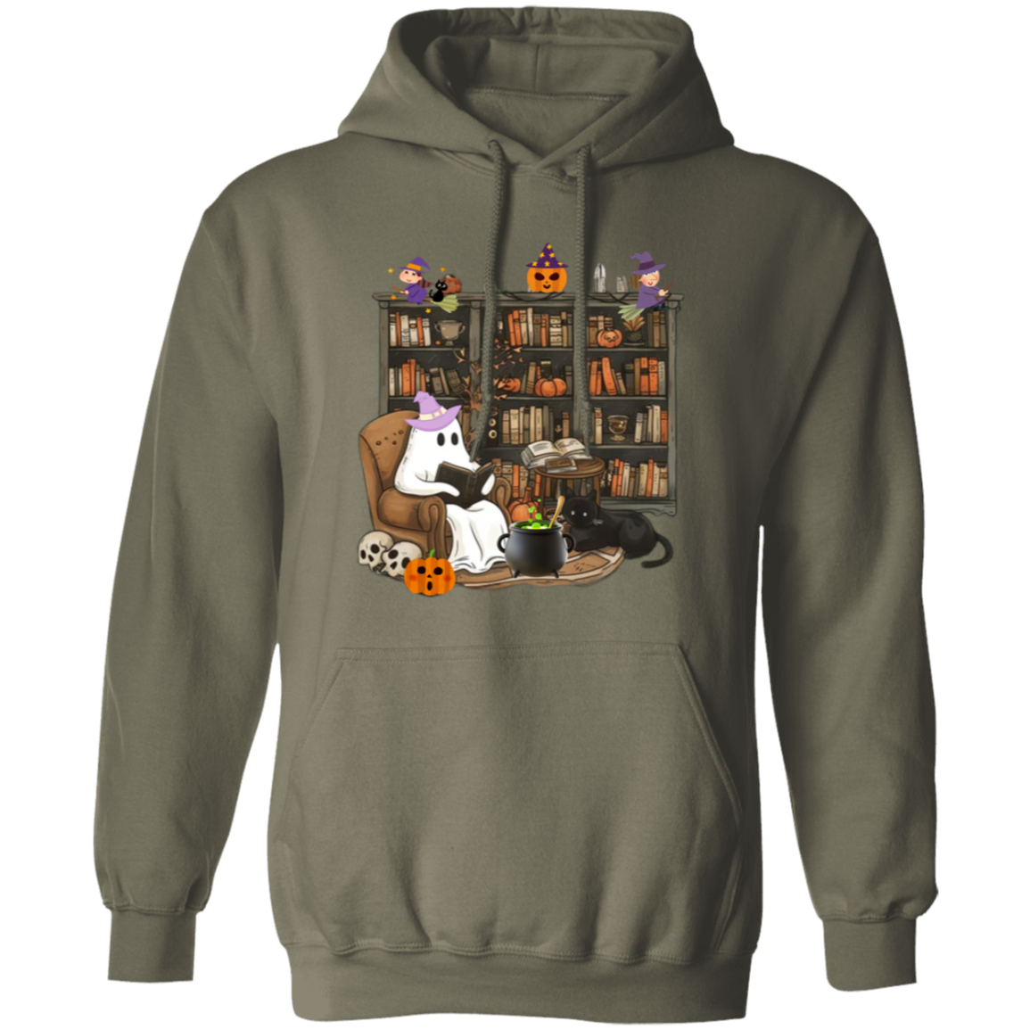 Boo-tiful Halloween Ghost Reading Sweatshirt| Hoodie