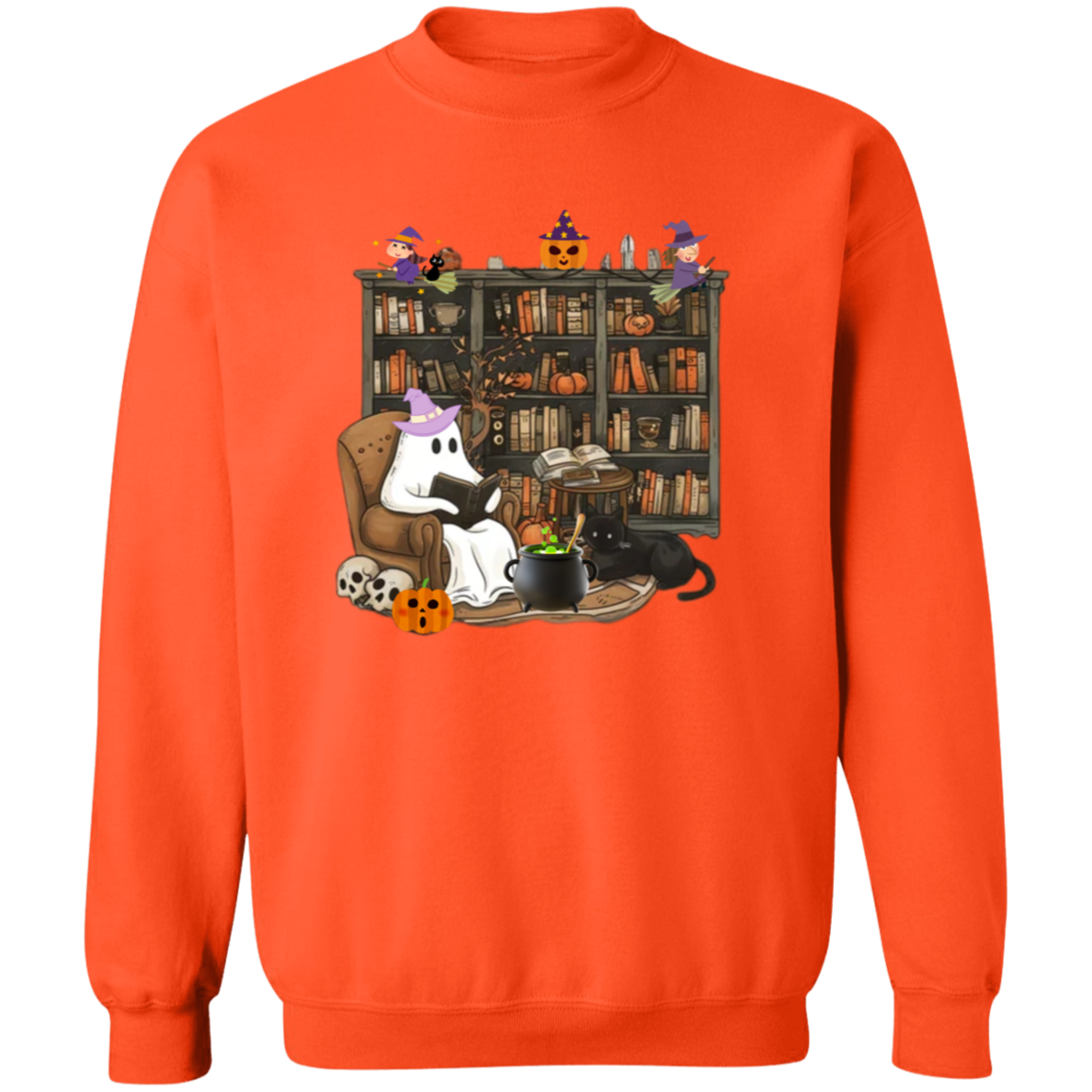 Boo-tiful Halloween Ghost Reading Sweatshirt| Hoodie