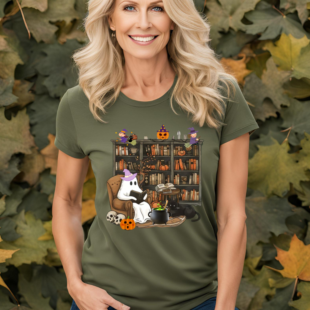 Boo-tiful Halloween Ghost Reading T-SHIRT