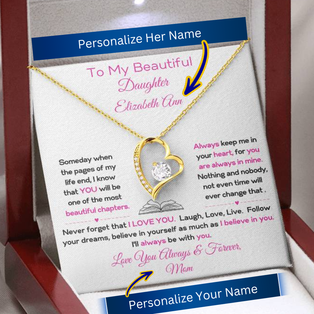Daughter-Personalized-Always Be With You-Forever Love Necklace