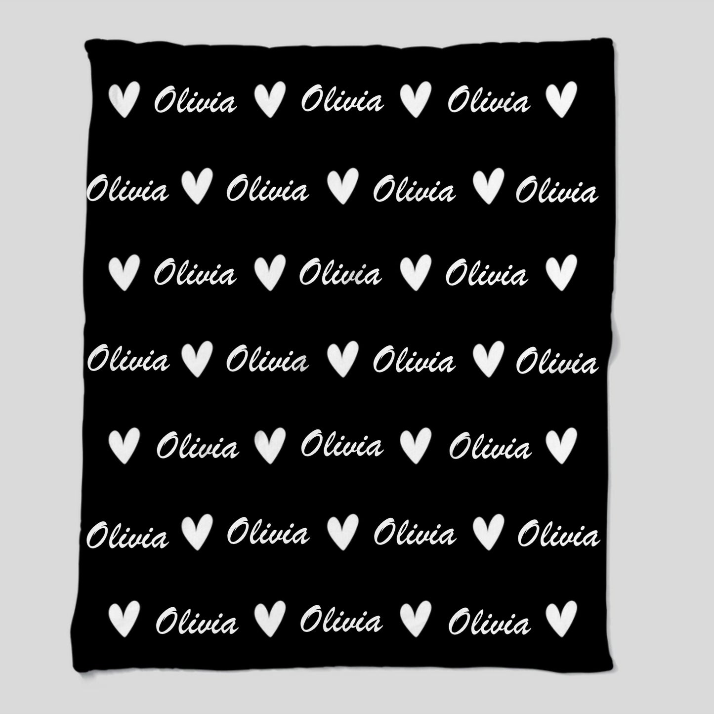 Personalized Cozy Heart Name Blanket- Perfect Gift for Christmas & Birthdays Fleece Blanket – 50×60