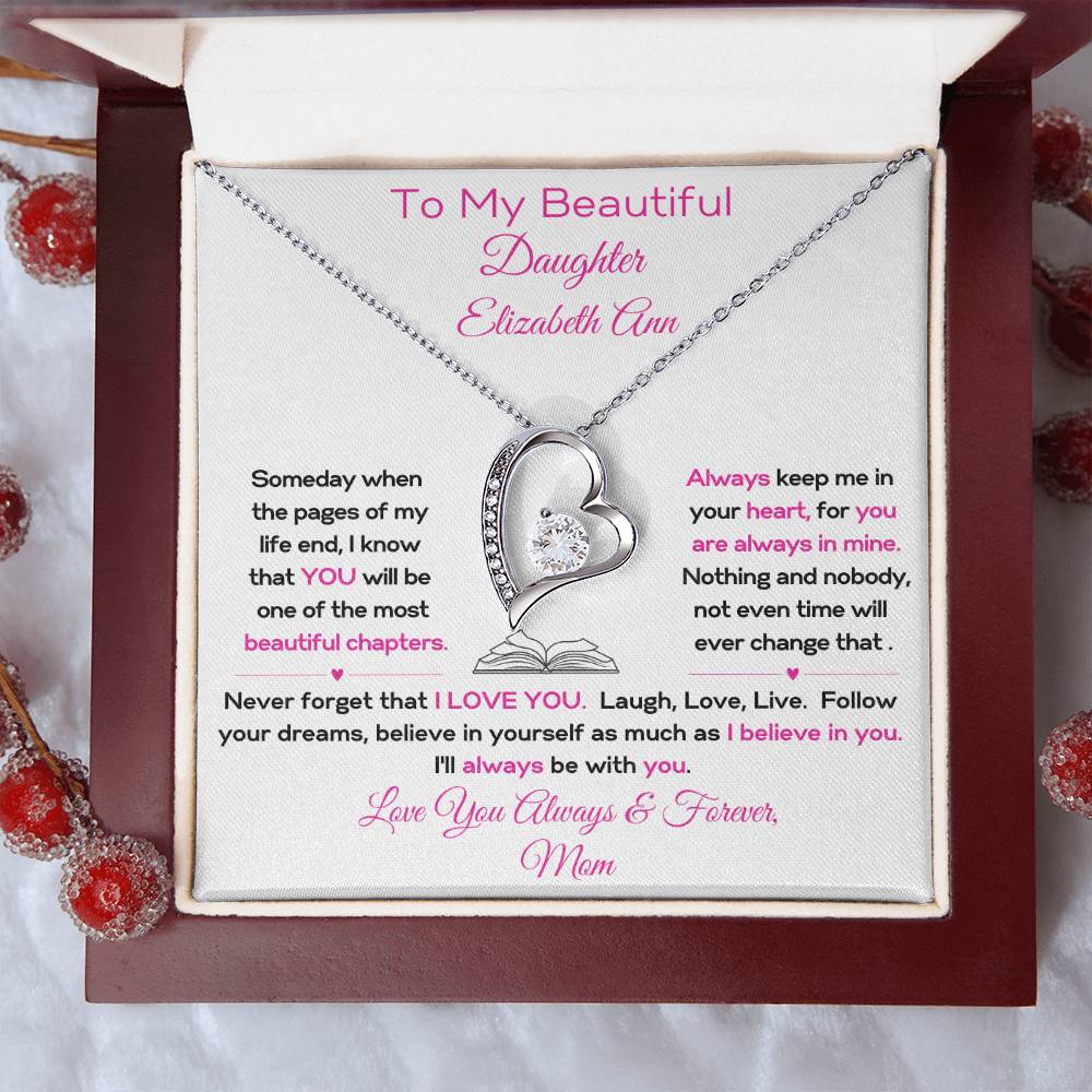 Daughter-Personalized-Always Be With You-Forever Love Necklace