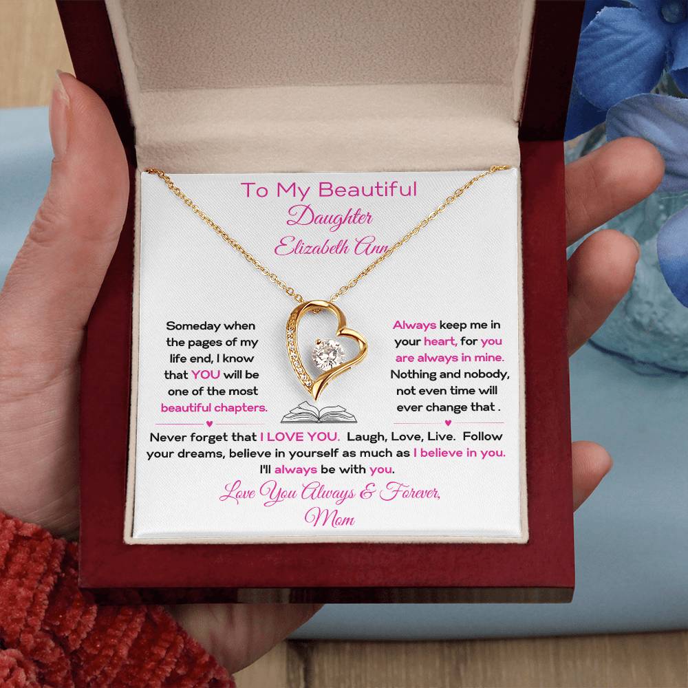 Daughter-Personalized-Always Be With You-Forever Love Necklace