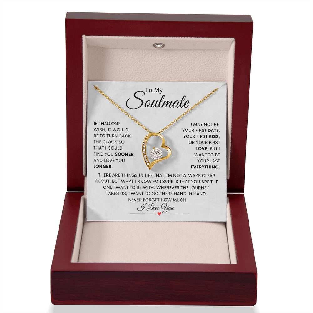 To My Soulmate| Last Everything| Forever Love Necklace| Necklace For Wife From Husband, Girlfriend Necklace, Wife Birthday Gift, Soulmate Gift For Her, Christmas, Anniversary