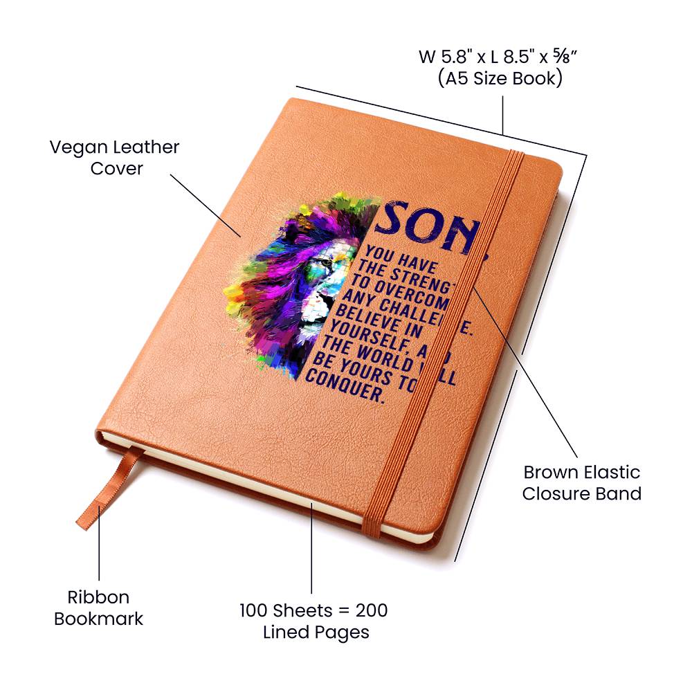 Son-Believe In Yourself- Graphic Leather Journal