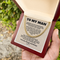 To My MAN-Cuban Link Chain Gift Set. Great For Fathers Day Or Any Occasion
