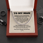 To My MAN-Cuban Link Chain Gift Set. Great For Fathers Day Or Any Occasion