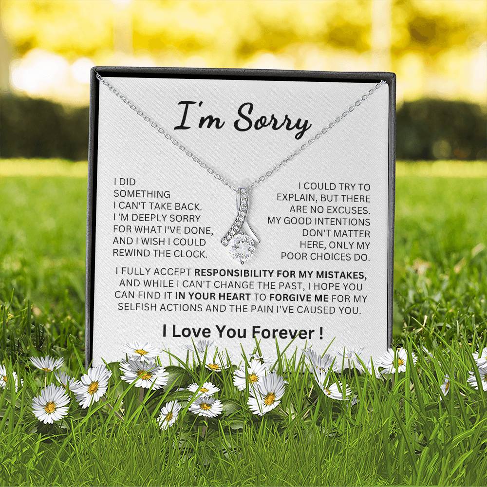 Apology Gift For Her- I'm Sorry-I Take Full Responsibility- Alluring Beauty Necklace