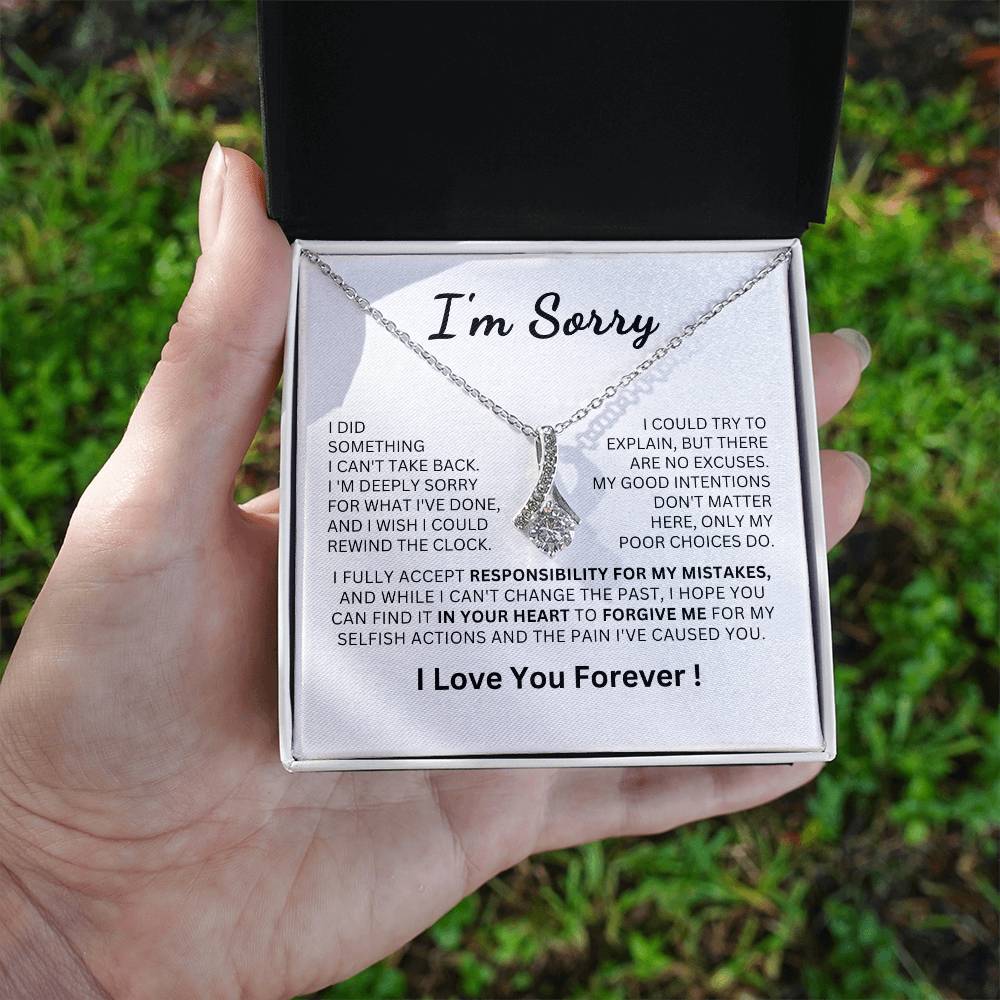 Apology Gift For Her- I'm Sorry-I Take Full Responsibility- Alluring Beauty Necklace