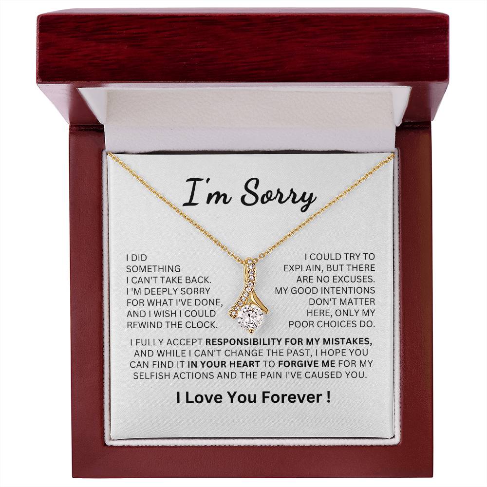 Apology Gift For Her- I'm Sorry-I Take Full Responsibility- Alluring Beauty Necklace