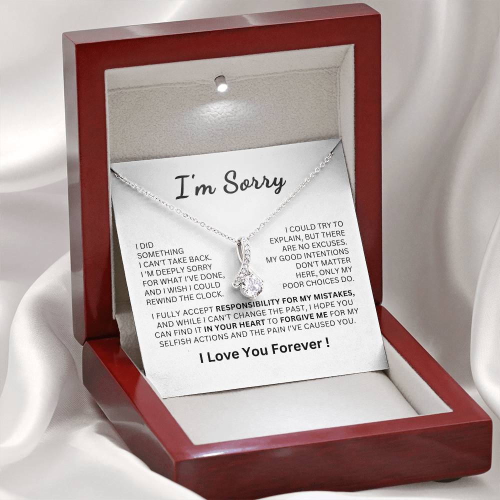Apology Gift For Her- I'm Sorry-I Take Full Responsibility- Alluring Beauty Necklace