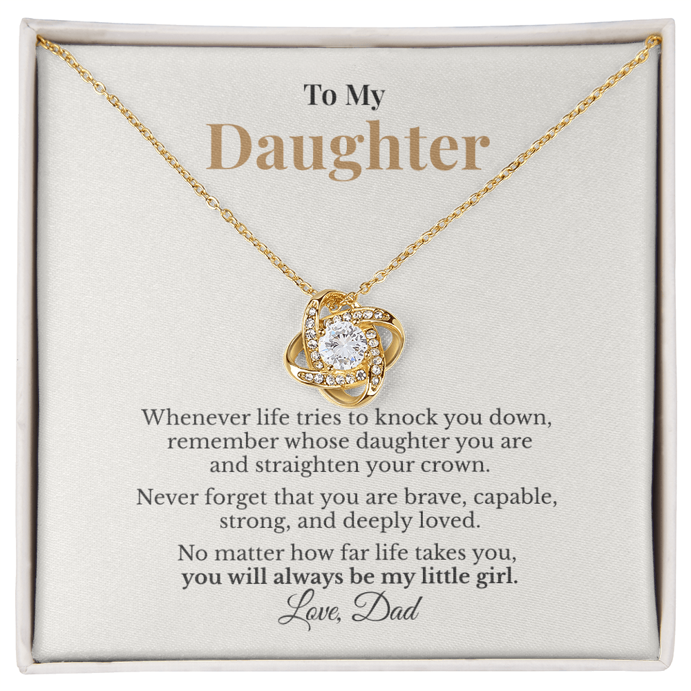 To My Daughter Necklace Gift from Dad – You Will Always Be My Little Girl
