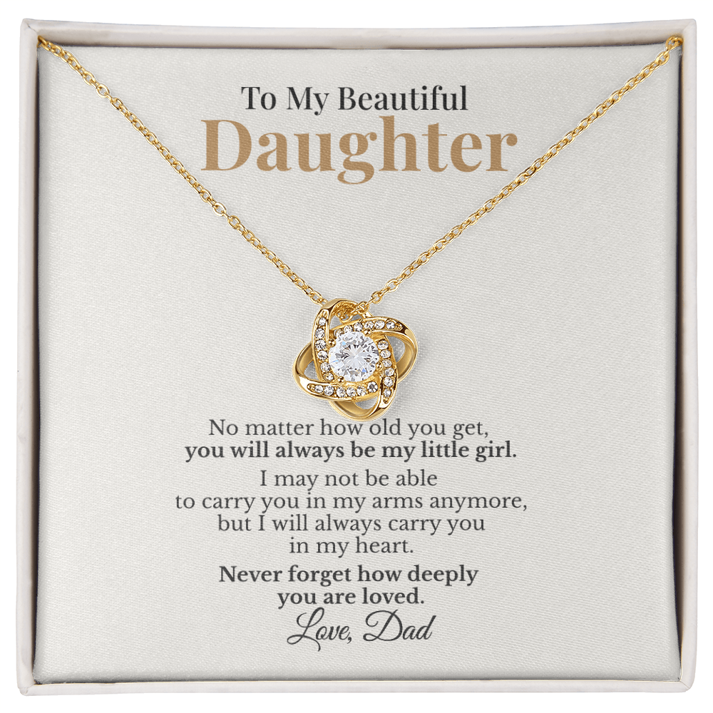 To My Beautiful Daughter Necklace Gift From Dad – You Will Always Be My Little Girl