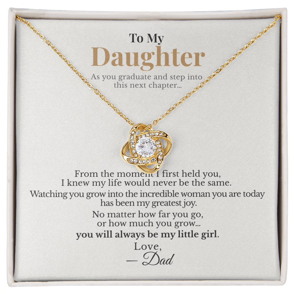 To My Daughter – You’ll Always Be My Little Girl Necklace From Dad