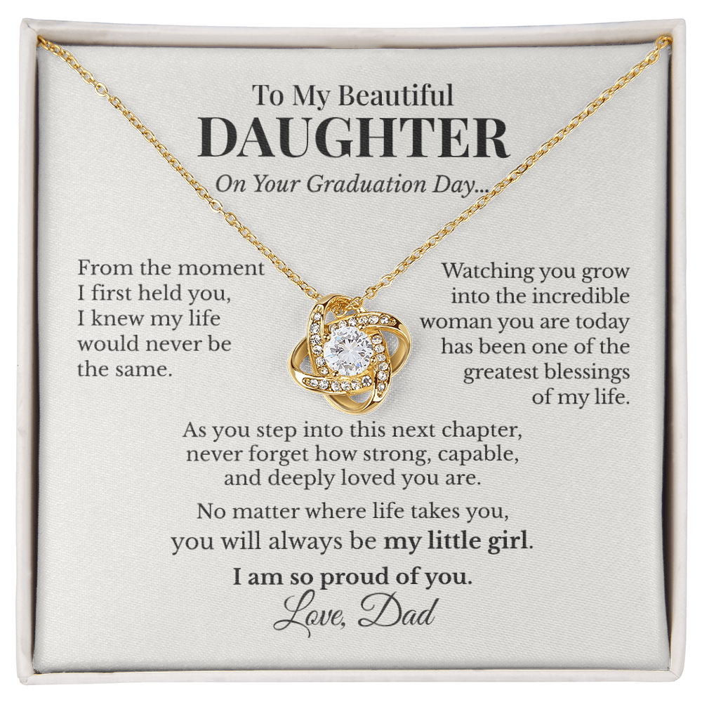 To My Daughter – Meaningful Love Knot Necklace From Dad