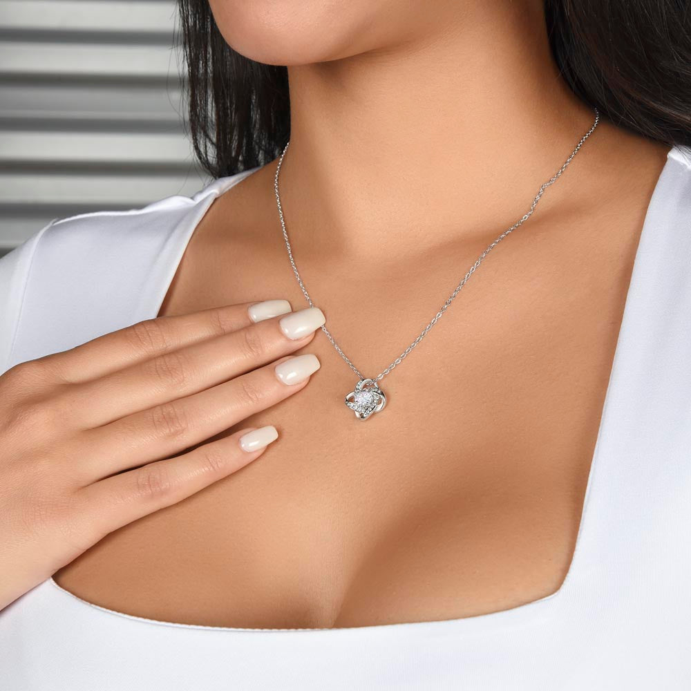 Beautiful Mom, Amazing Influence, Love Knot Necklace Gift Set, Mother's Day, Birthday Gift