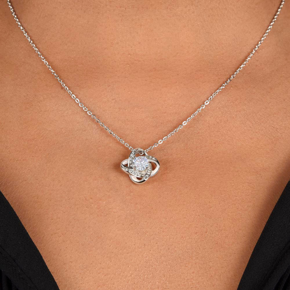 Beautiful Mom, Amazing Influence, Love Knot Necklace Gift Set, Mother's Day, Birthday Gift