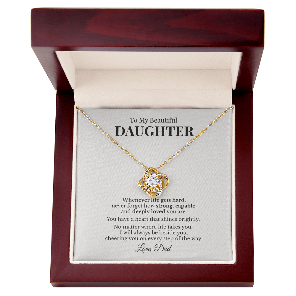 To My Beautiful Daughter Necklace Gift From Dad – Whenever Life Gets Hard