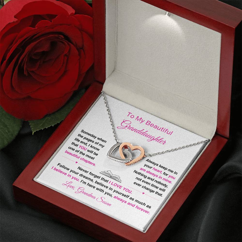 My Beautiful Granddaughter- Beautiful Chapter-Interlocking Hearts Necklace
