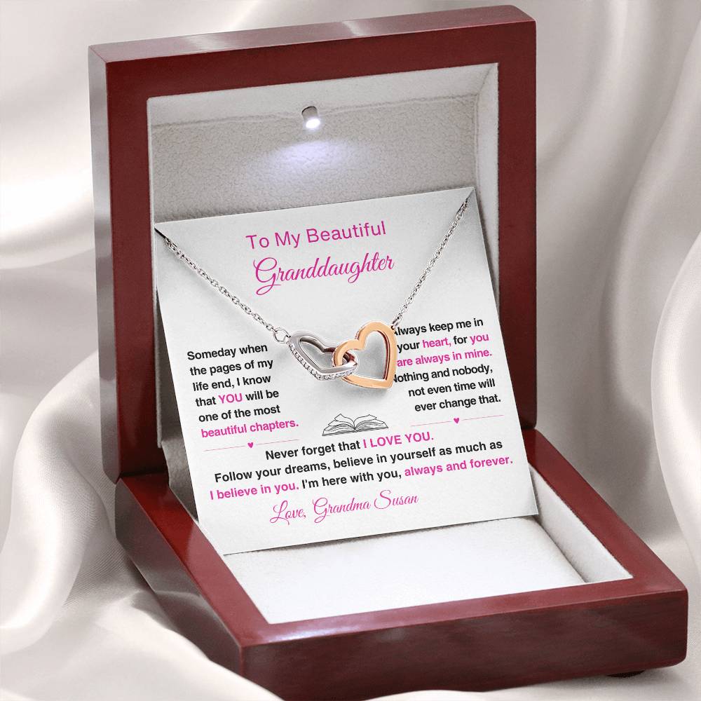My Beautiful Granddaughter- Beautiful Chapter-Interlocking Hearts Necklace
