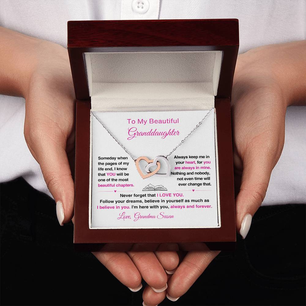 My Beautiful Granddaughter- Beautiful Chapter-Interlocking Hearts Necklace