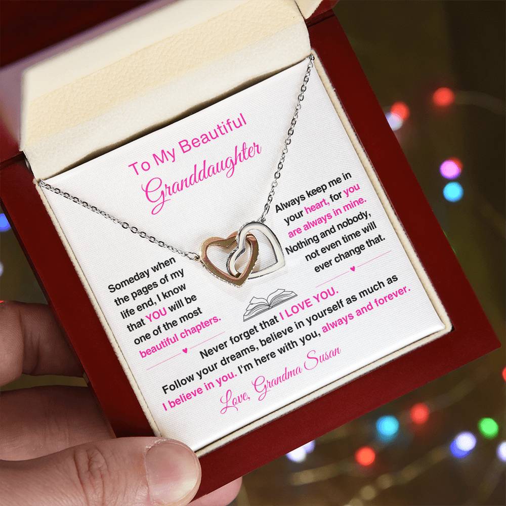 My Beautiful Granddaughter- Beautiful Chapter-Interlocking Hearts Necklace