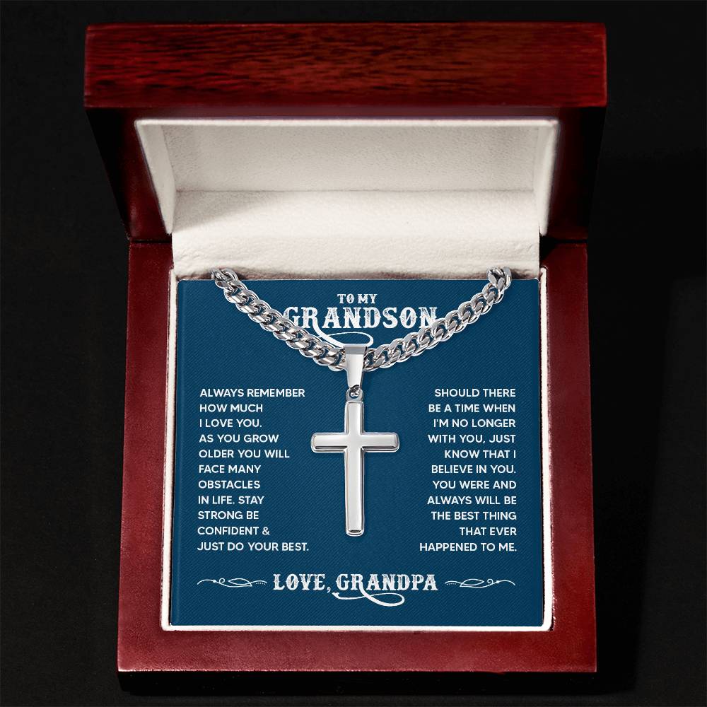 Grandson from Grandpa-Cuban Chain Artisan Necklace