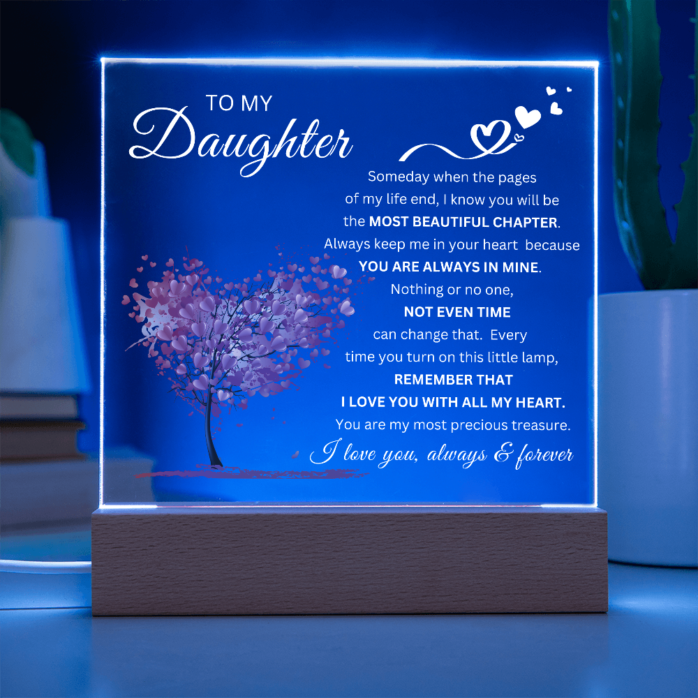To My Daughter "Most Beautiful Chapter" LED Acrylic Plaque-ENJOY 50% OFF TODAY