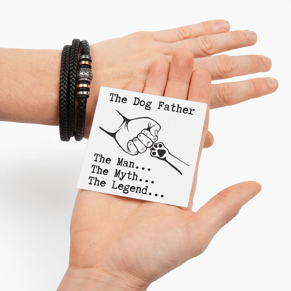 Gift For MEN-The Dog Father-Men's "Love You Forever" Bracelet