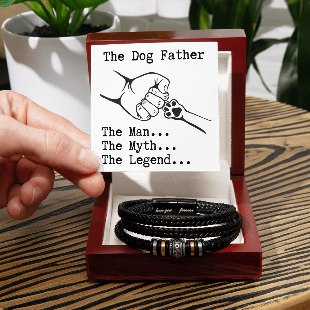 Gift For MEN-The Dog Father-Men's "Love You Forever" Bracelet