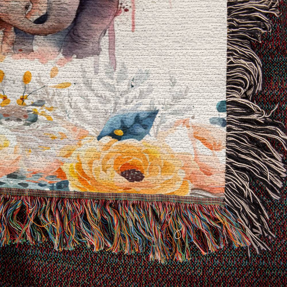 Gift for Grandma -We Love You-Beautiful Heirloom Woven Blanket