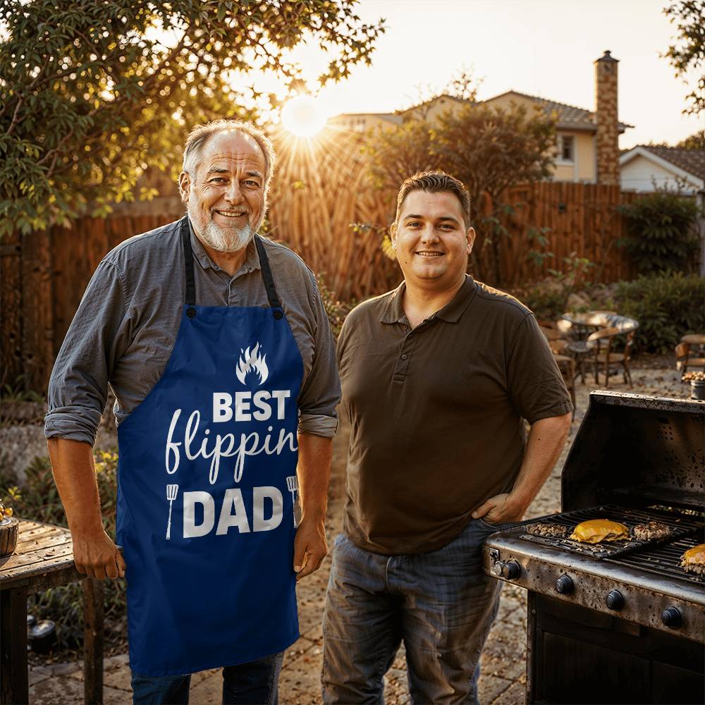 Flippin Dad's Apron Birthday, Father’s Day Grilling Gifts for Papa, Husband