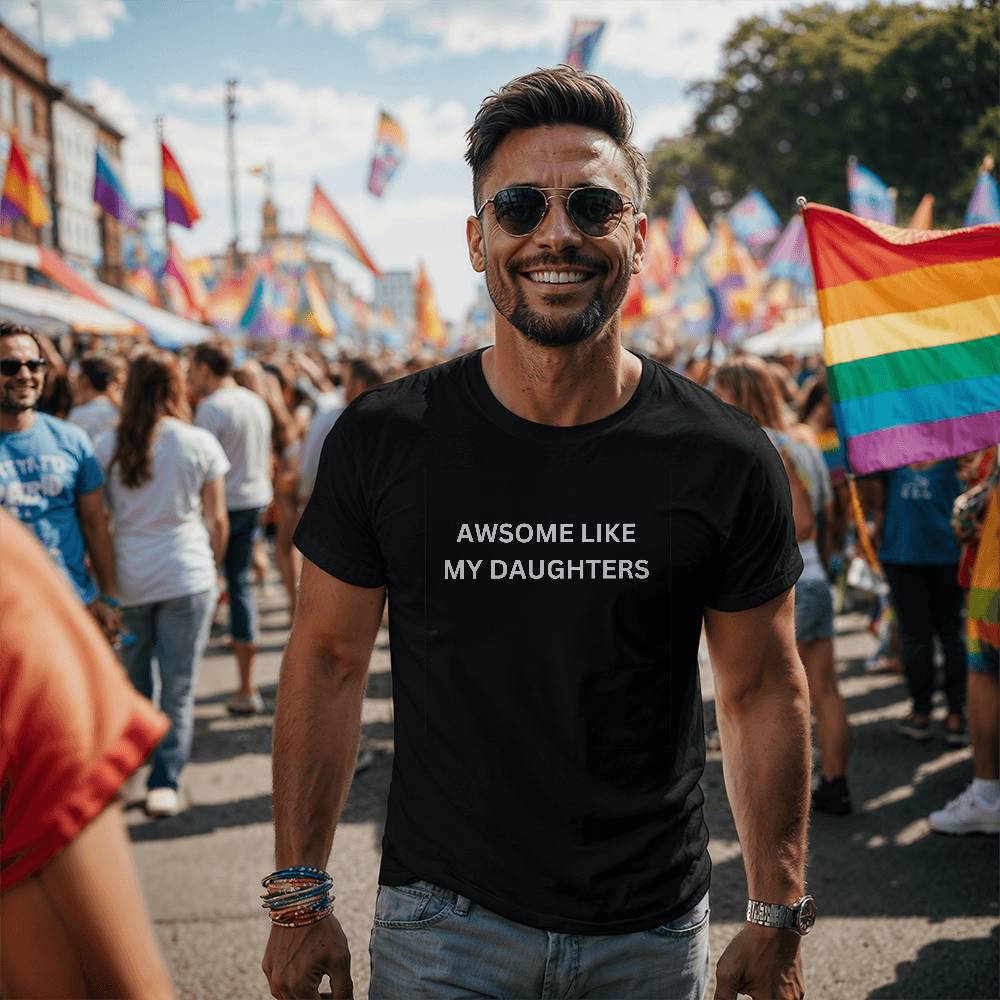 Awesome Like My Daughters Shirt Funny Shirt Men or Women- Gift from Daughter - Dad or Mom - Husband or Wife Shirt, Funny Gift for Dad or Mom