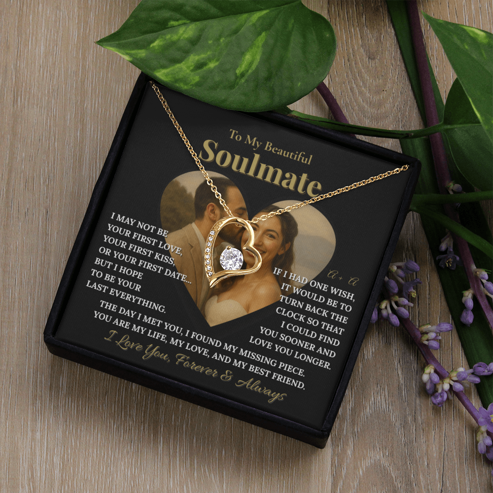 To My Beautiful Soulmate – Personalized Romantic Photo & Necklace Gift