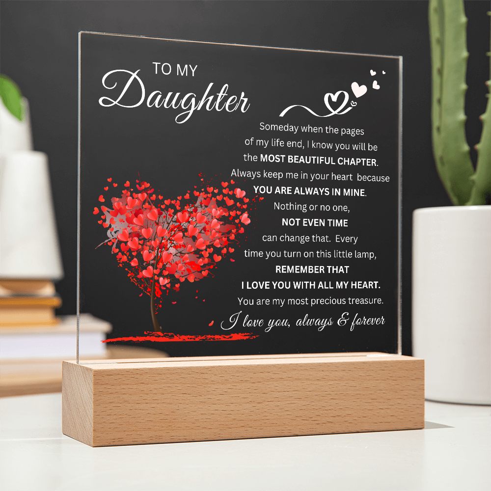 To My Daughter "Most Beautiful Chapter" LED Acrylic Plaque-ENJOY 50% OFF TODAY
