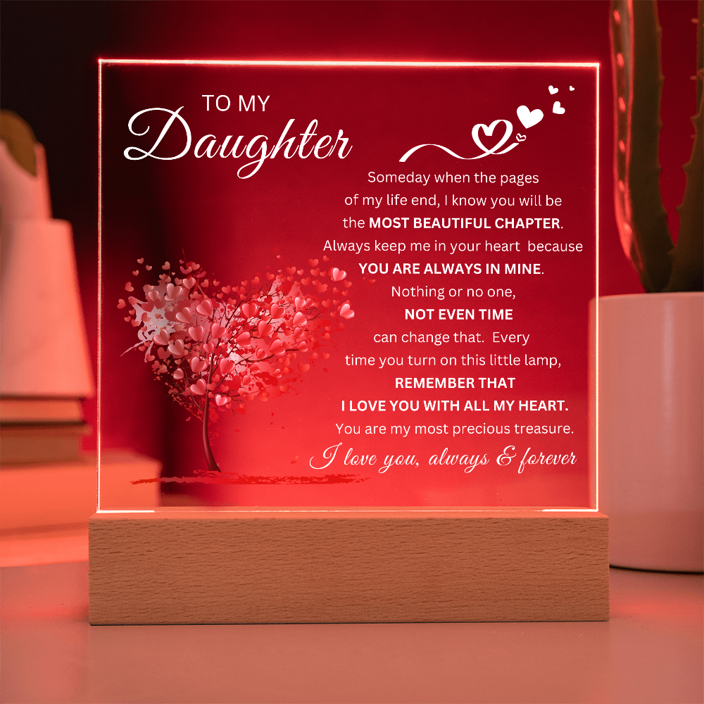 To My Daughter "Most Beautiful Chapter" LED Acrylic Plaque-ENJOY 50% OFF TODAY