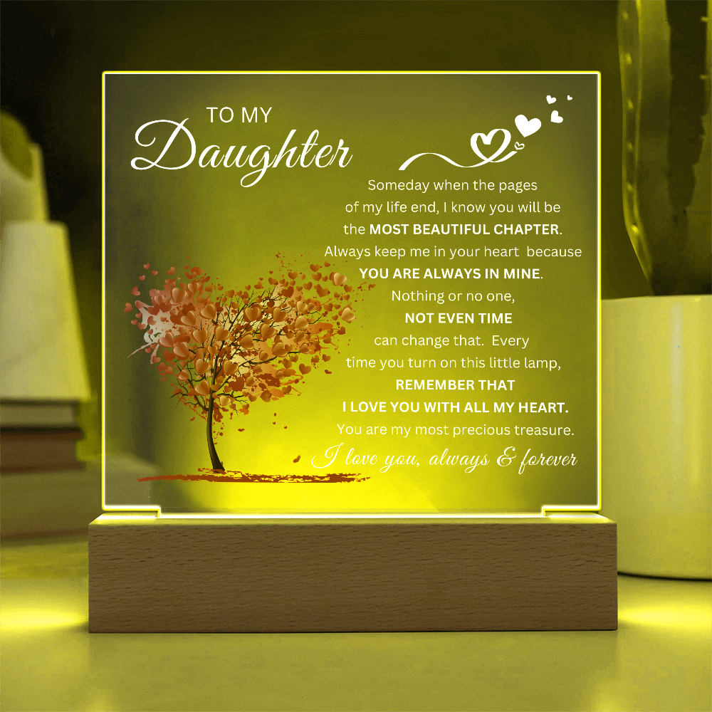 To My Daughter "Most Beautiful Chapter" LED Acrylic Plaque-ENJOY 50% OFF TODAY