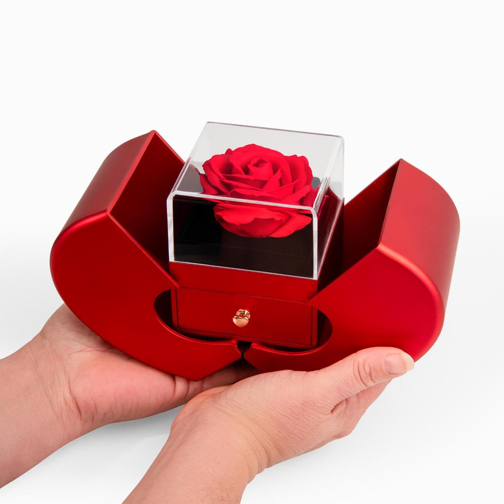 Romantic Heart Necklace for Wife – Anniversary, Birthday, or Christmas Gift with Rose Box