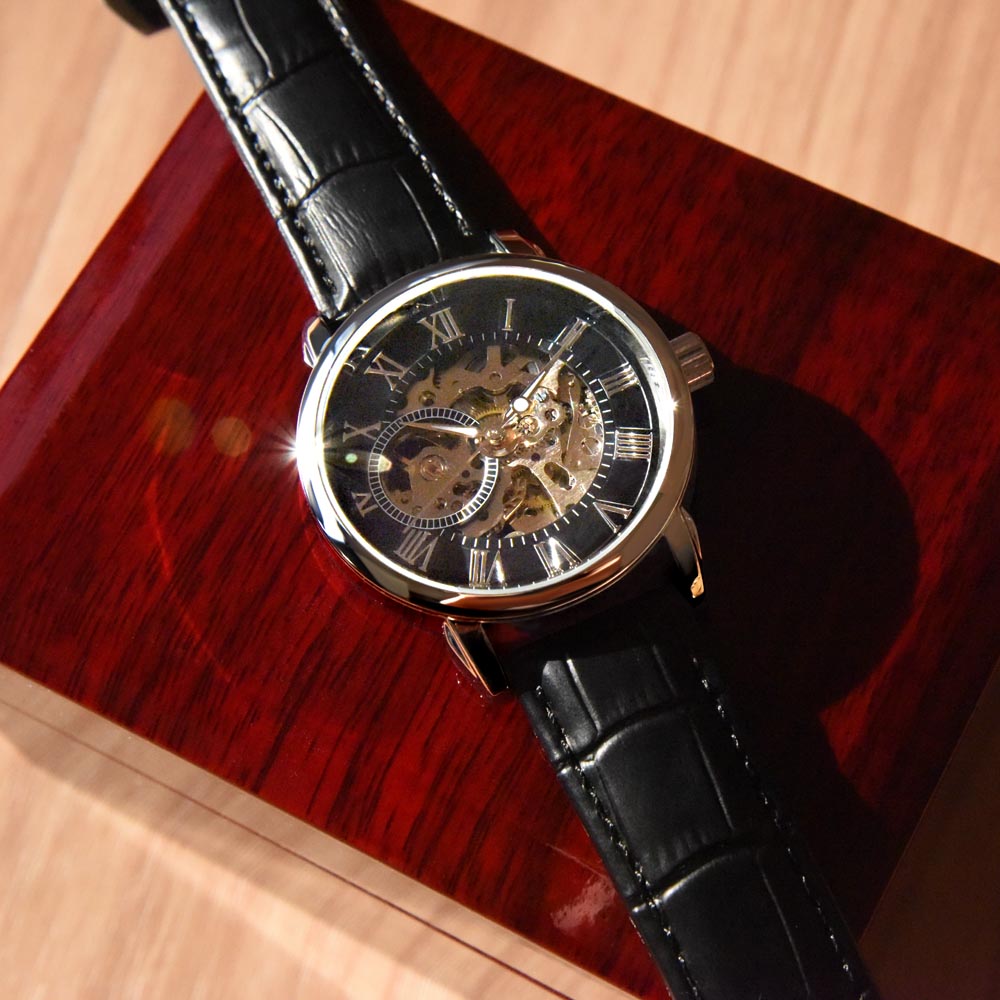 Gift For Grandson-Cherish The Memories We Have-Men's Openwork Watch
