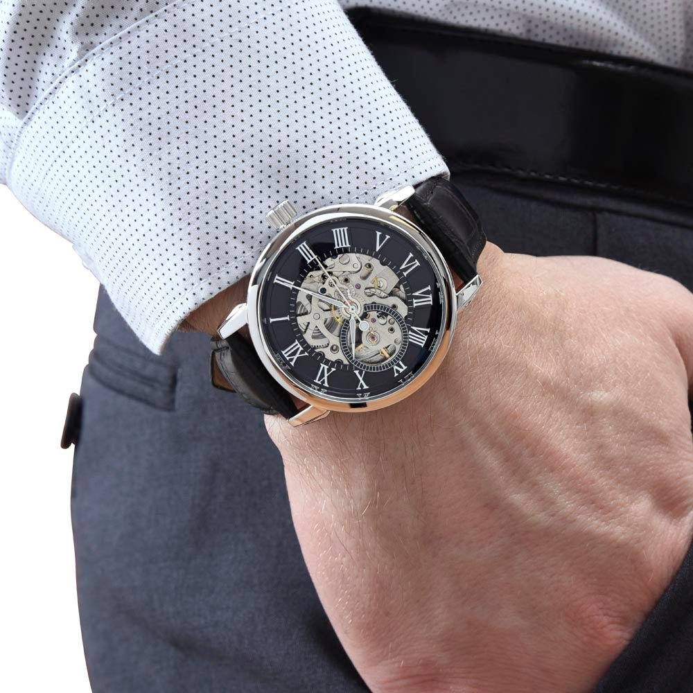 Gift For Grandson-Cherish The Memories We Have-Men's Openwork Watch