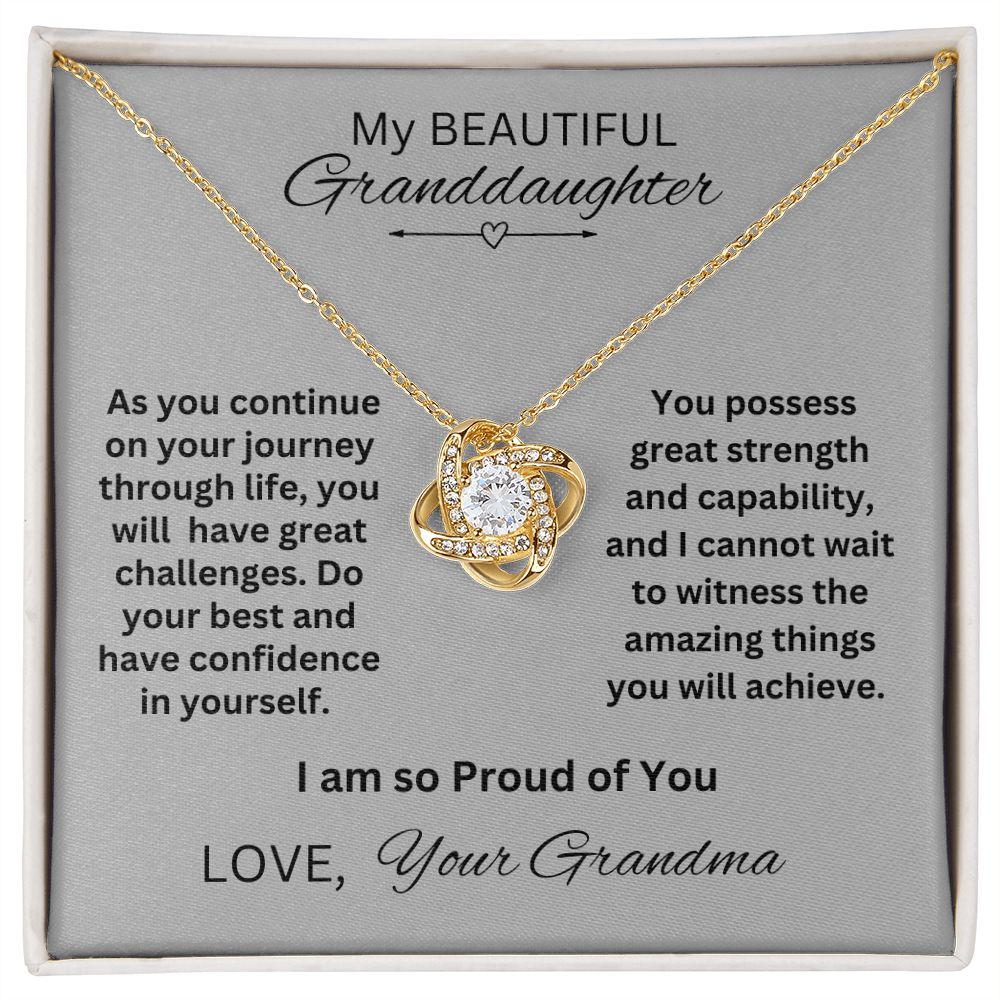 Gift For Granddaughter - Your Journey Through Life - Love Knot Necklace