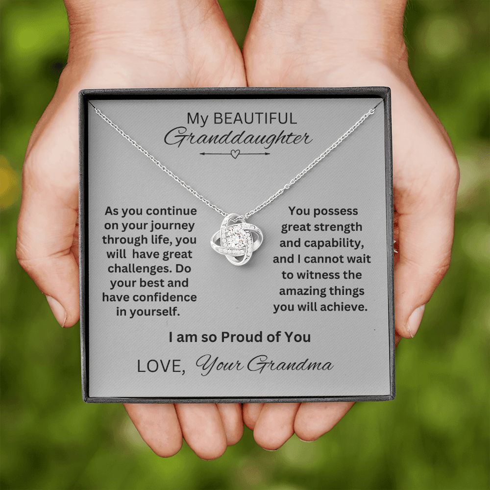 Gift For Granddaughter - Your Journey Through Life - Love Knot Necklace