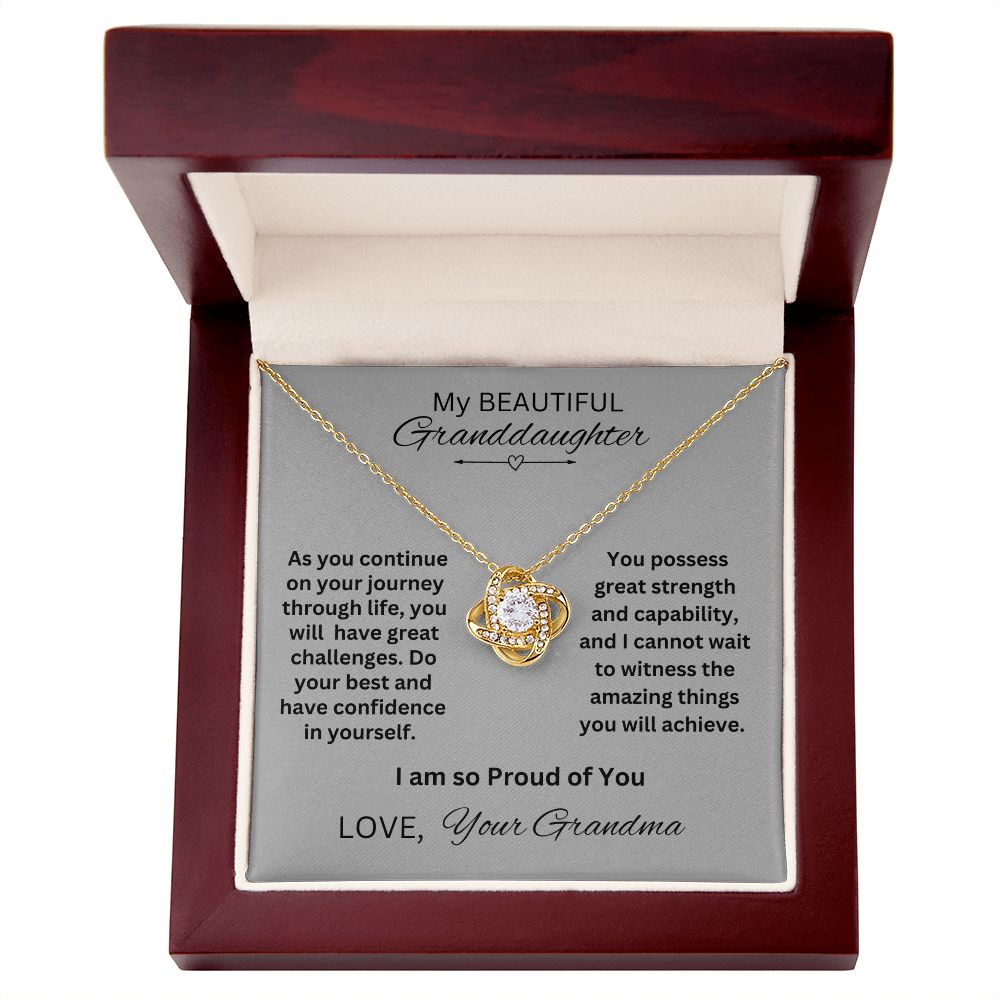 Gift For Granddaughter - Your Journey Through Life - Love Knot Necklace